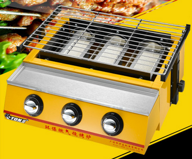 三頭燃?xì)猸h(huán)保燒烤爐